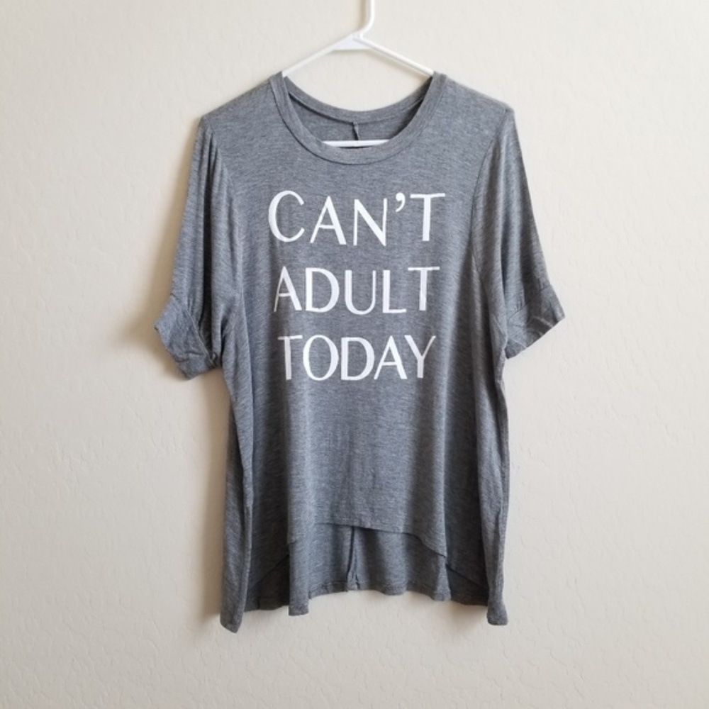 Fifth Sun Can’t Adult Today Graphic Tee Tunic S - Picture 1 of 3